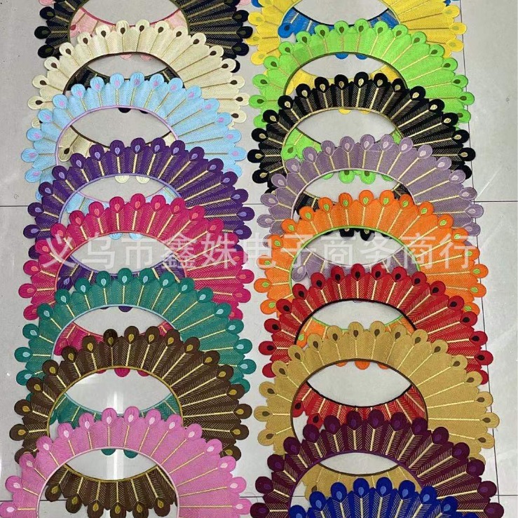 Factory wholesale polyester filament, ironing, embroidery, corsages, diy collar flowers, lace, embroidered collars, hollowed-out fake collar flowers