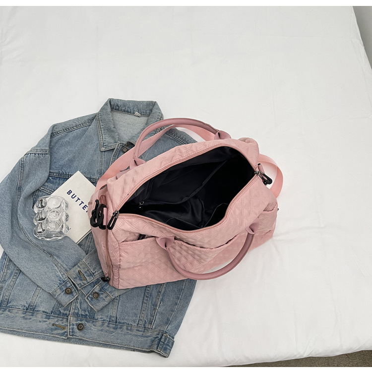 新款旅行包短途出差行李包女大容量运动健身包女士单肩斜挎手提包详情22