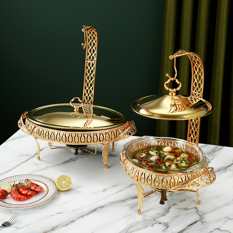 Cross-border source Pyrex glass alcohol stove Buffet Buffi Stove Hotel restaurant food hanging thermal insulation heating stove details Picture