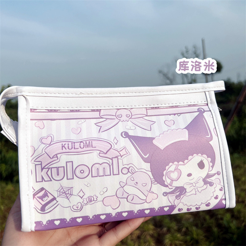 Cute Stationery Bag Yugui Dog Pen Bag Pencil Bag Girl Heart Kulomi Melody Kt Cat Cartoon Tote Bag Specification drawing