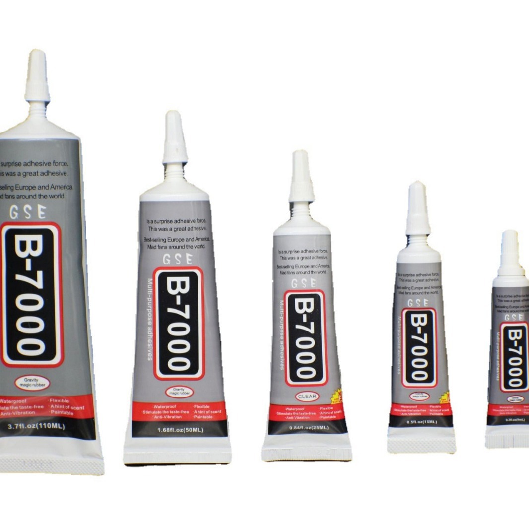 厂家直销b7000胶水手机屏幕胶饰品DIY亚克力贴钻服饰布料强力胶白底实物图