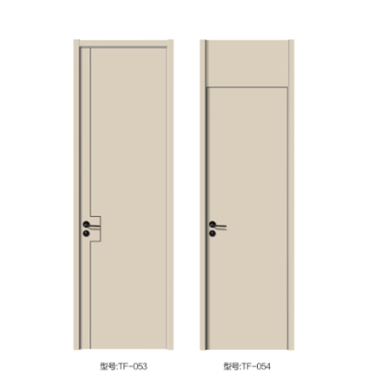 Carbon crystal CPL solid wood composite door, modern light luxury wooden door, single door, waterproof and moisture-proof bedroom room door project Specification image