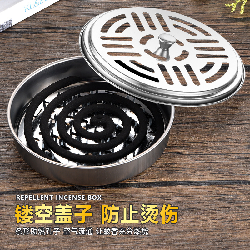不锈钢蚊香盒/大号蚊香架/蚊香托盘产品图