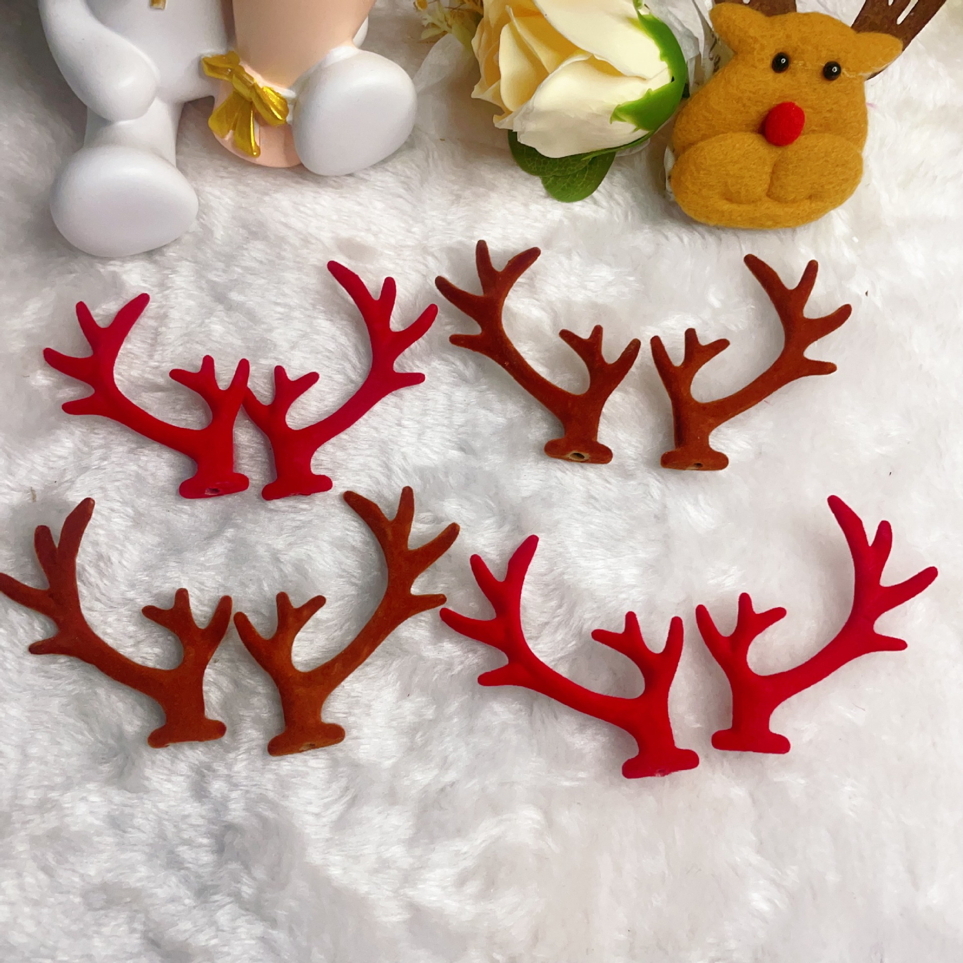 diy plush dragon horn antler accessories, plush headwear, Christmas antler hairpin decoration, wholesale of Christmas antler accessories details Picture