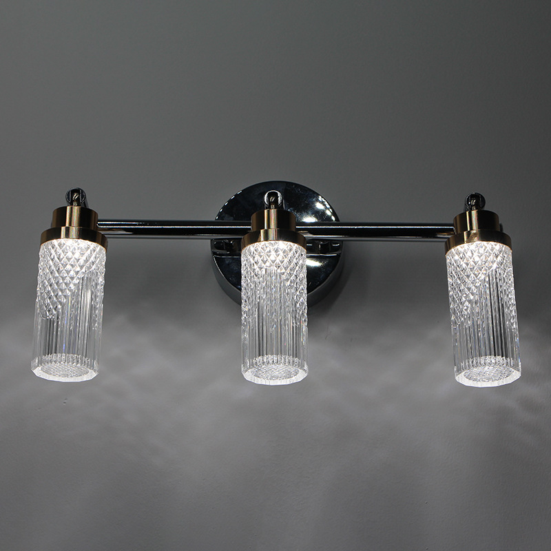 European and American crystal mirror front interior wall light bathroom led modern simple dressing light bathroom mirror cabinet mirror light Specification drawing