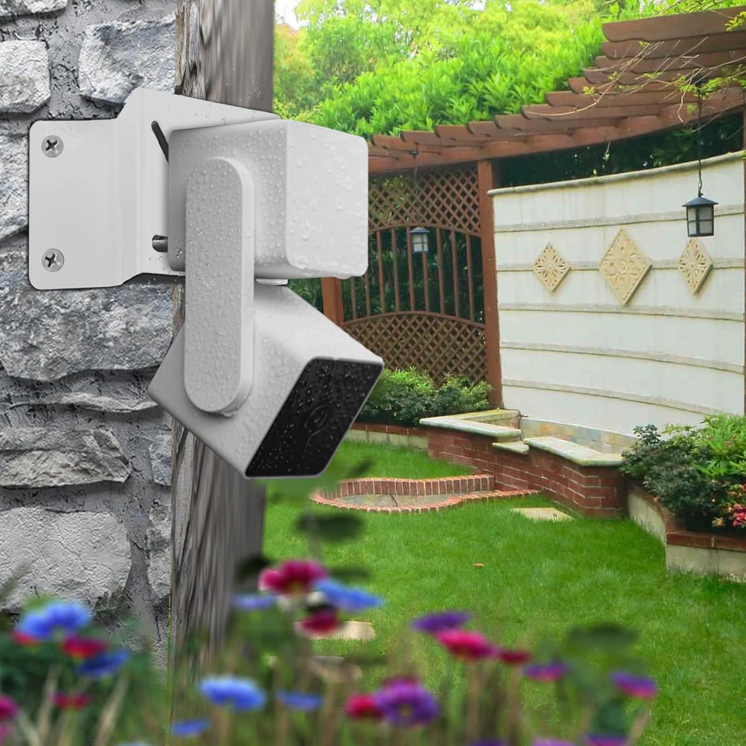 The WiTi wall corner bracket PTZ installation closed-circuit television surveillance camera system is compatible with external wall corner brackets Specification image