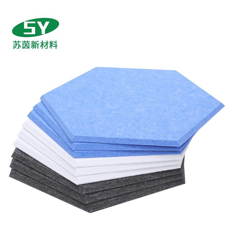 Polyester Fiber Sound-Absorbing Board Wall Decoration Hexagonal Decorative Material Background Board Kindergarten Piano Room Decoration Wall Stickers Item Picture