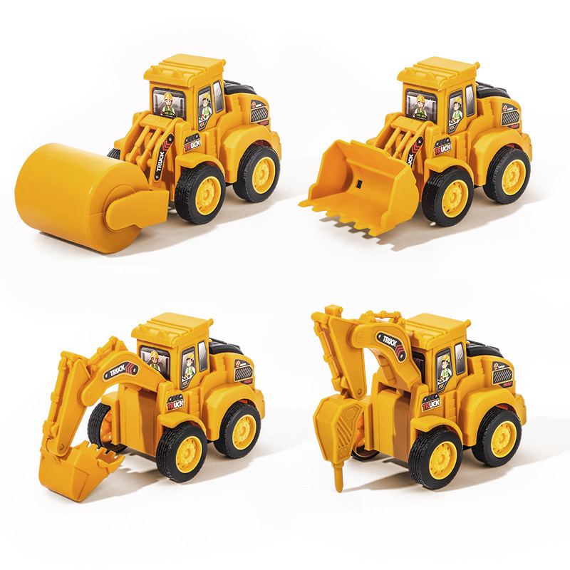 Wholesale of Douyin's same style children's inertial cars, rebound toys, engineering vehicles, excavators, baby educational toys, and small cars Item Picture