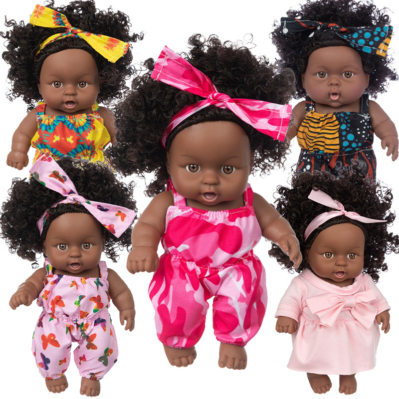8寸美国女孩洋娃娃 软胶重生娃娃玩偶 仿真婴儿搪胶娃娃公仔玩具详情图3