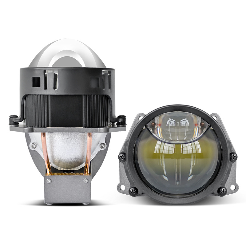 3 Inch Double Lens High Power Laser Headlight 70W Single Direct Light Ultra Bright Near And Far Integrated Car Motorcycle General full figure