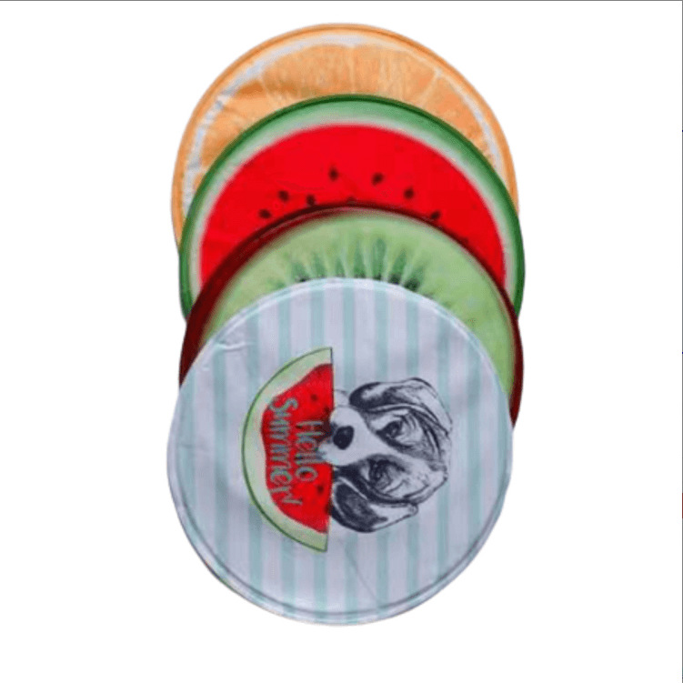 Pet ice pad, summer cooling dog pad, pet sleeping printed round gel mat, chewy and cool ice pad Item Picture