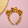 Cute facial hair bands, female hair clips, popular Korean animal ear headwear, cartoon tiger head buckle hair accessories clearance sale Specification image