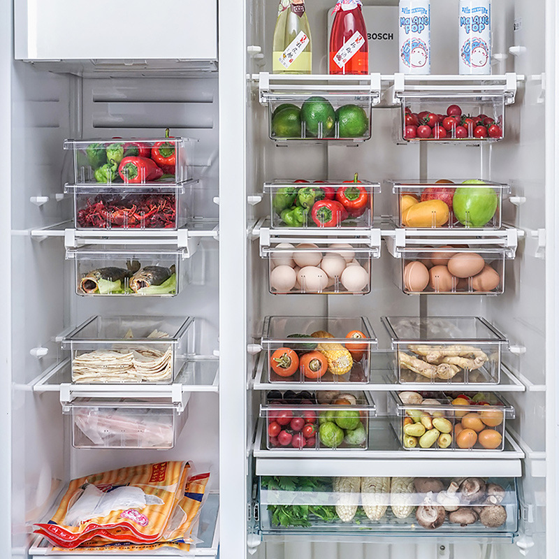 亿米佳厨房冰箱保鲜收纳盒抽屉式冷冻专用鸡蛋盒放蔬菜水果整理盒详情图4