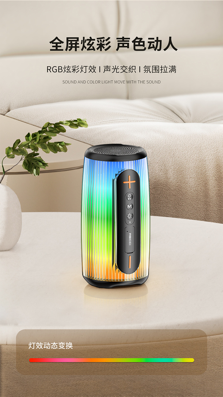 Recci RSK-W45 Bluetooth Speaker Version 5.3, suitable for mobile phones, portable cars, outdoor sports 2025 pic 2
