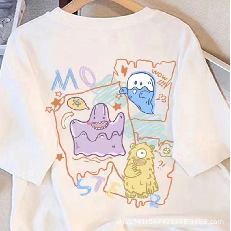 Summer wear 2024 new short-sleeved T-shirt for women, paired with Hong Kong-style chic women's wear and Korean-style loose half-sleeved T-shirt for hair delivery details Picture
