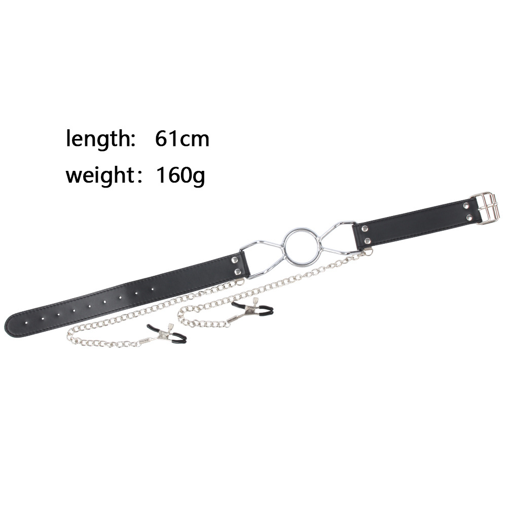 sm adult sex toys Mouth stopper stainless steel nipple clip butterfly deep throat open mouth gal feminine products details Picture