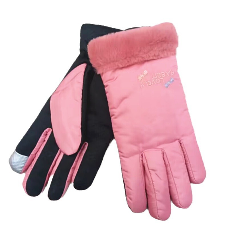 Cross-border warm adult gloves, outdoor skiing, motorcycle, electric bike riding gloves, fleece and thickened accessories, night market Item Picture