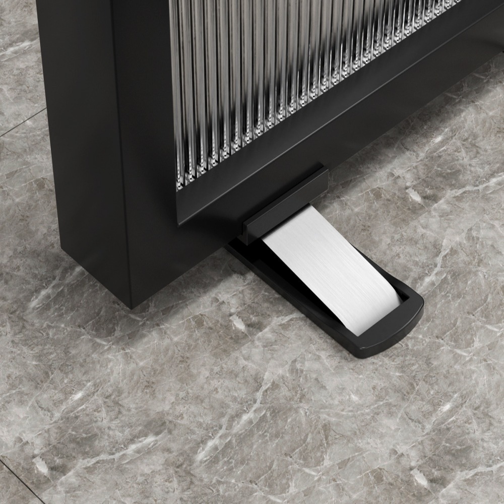 Ultra-thin invisible strong magnetic floor suction hidden door stop, no need for drilling, extremely narrow glass door, precision-cast 304 stainless steel door suction Application Scenario