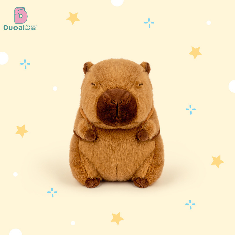 A genuine capybara plush toy doll, a cute and adorable decorative item, a pillow, and a birthday gift for my best friend's daughter details Picture