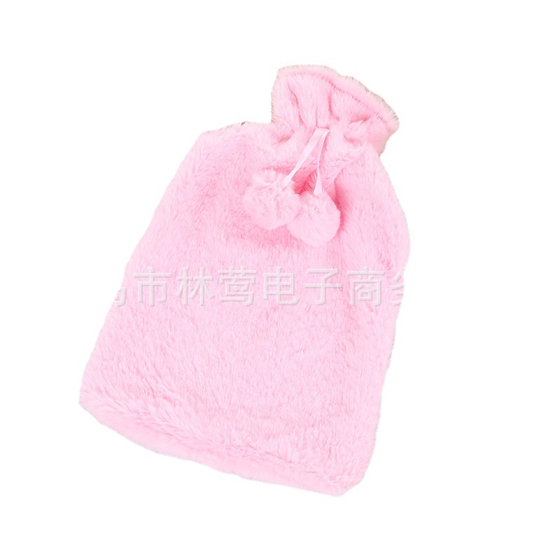 多色可选橡胶/仿兔毛/热水袋白底实物图