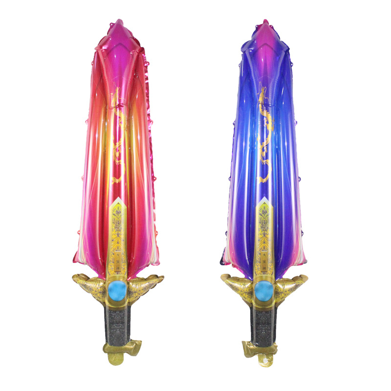Large Thickened Flash Sword Dragon Sword Children's Toys To Push Balloon Stalls Light Balloon Birthday Party Item Picture