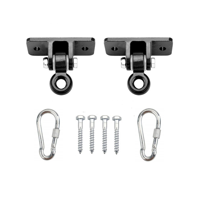 Heavy-duty metal swing suspension buckle fixed base outdoor park courtyard swing chair hook accessory set Item Picture