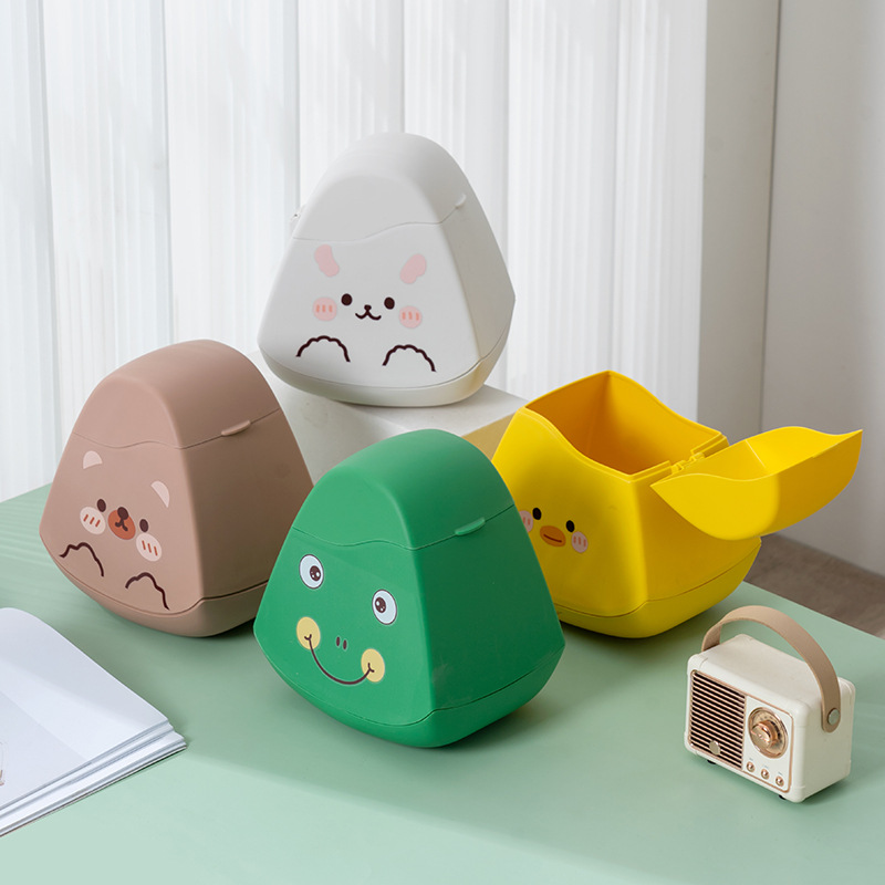 Desktop Trash Can Student Dormitory Household Car Storage Bucket Clamshell Large Capacity Desktop Cartoon Trash Can