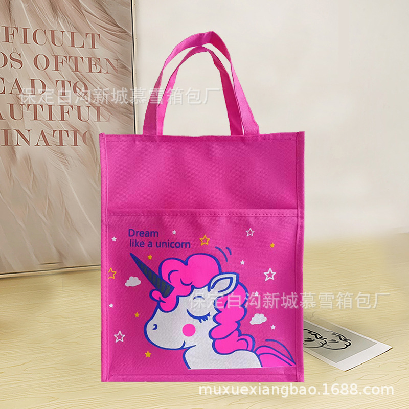 Korean A4 waterproof Oxford fabric tutorial bag, cartoon primary school student handbag, boys' and girls' tutorial schoolbag with logo printing Application Scenario