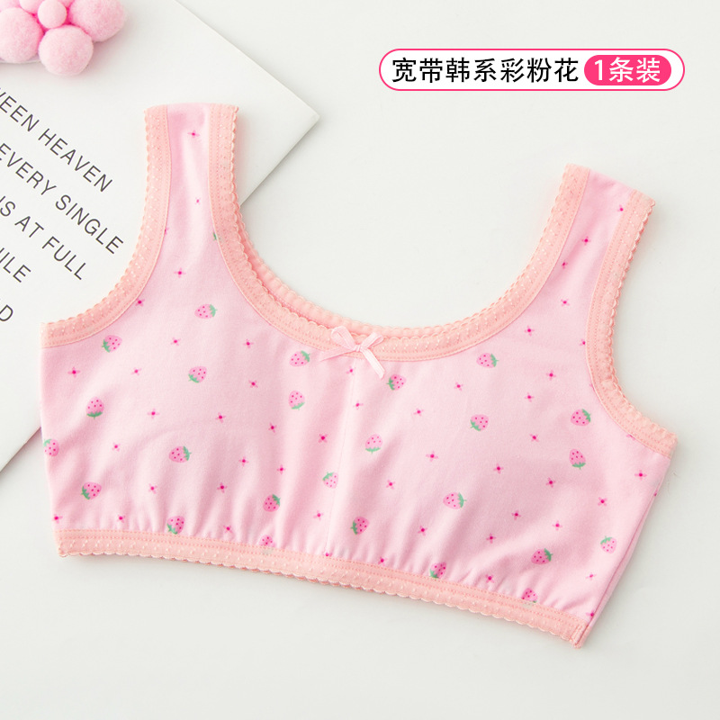 Girls' Underwear Girls' Development Period Boobs 10 Girls' Cotton Small Vest Adolescent Girls Students New Bra Specification drawing