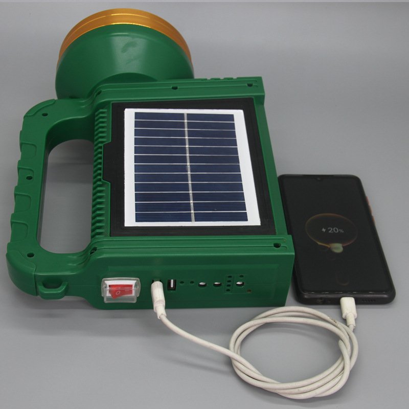 Solar Handlamp Led Portable Flashlight High-Power Searchlight Outdoor Camping Emergency Rescue Flashlight Application Scenario