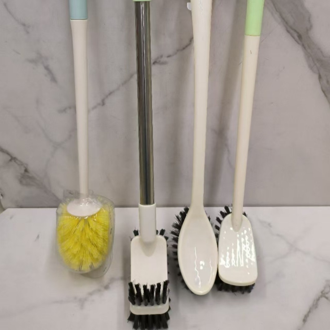 Light luxury home daily creative bathroom, thickened plastic base toilet brush set, toilet cleaning brush, toilet cleaning brush details Picture