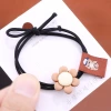 Korean version sun flower rubber band cute sticker, coffee-colored ponytail hair band, female student knot headwear Specification image