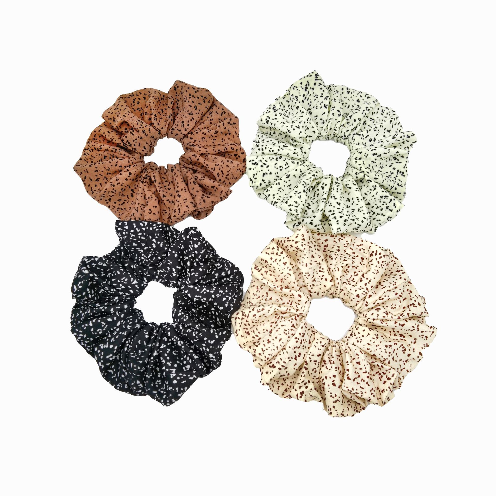 2023 Net Red New Large Polka Dot Fabric Large Hair Circle French Temperament Lovely Sweet Hair Headdress