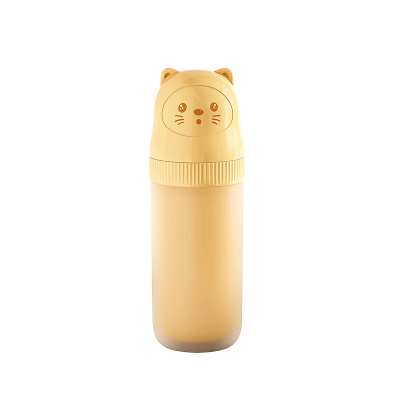 Taza de cepillo de dientes caja de almacenamiento de viaje taza de enjuague de boca tocador dental portátil cilindro de dientes cepillado conjunto de taza artículos de viaje Item Picture