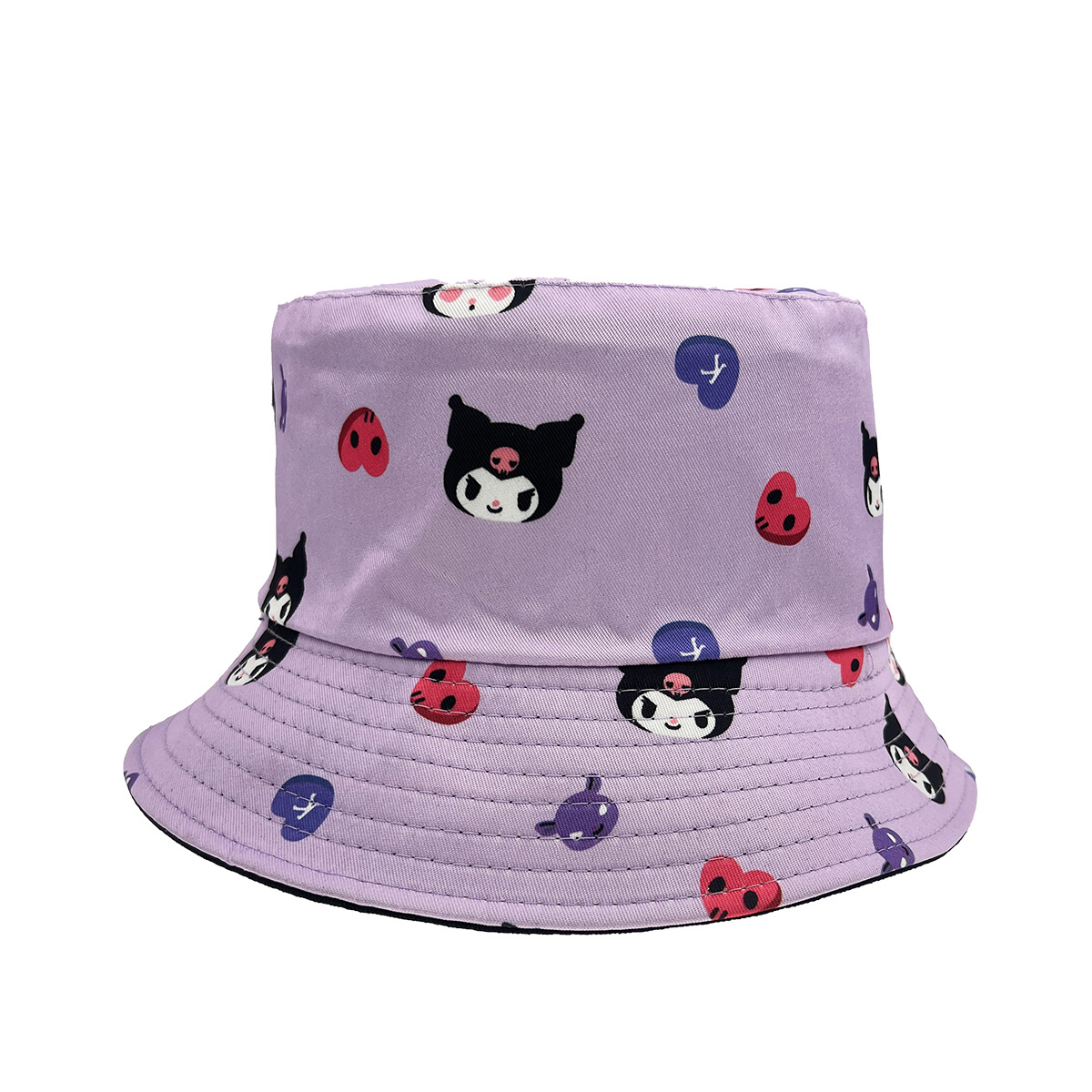New Coolomi Double-Sided Cartoon Embroidered Printed Adult Fisherman Hat, Casual Basin Hat, Sun Protection And Shade Hat Specification drawing