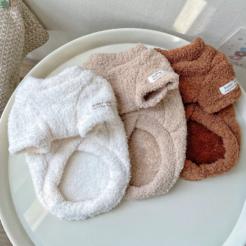 New double-sided cloud velvet thickened pet dog and cat clothing from Amazon Autumn and winter