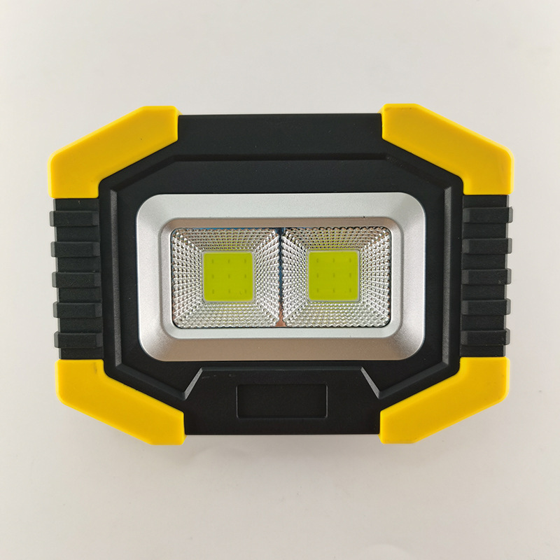 Cross-border double-head COB lights, construction site lighting fixtures, camping tent floodlights, street stall night market lights, emergency portable lights