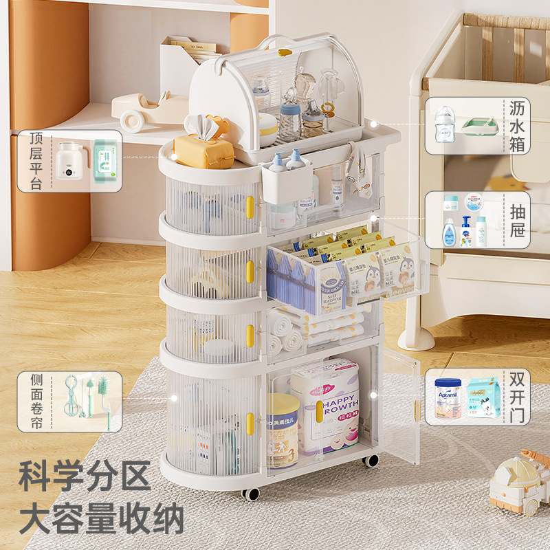 置物架/移动式展旋转展示架/宿舍书架/饰品展架/橱柜分层架产品图