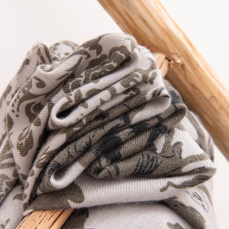 European and American printed faux cashmere tassel scarves for women to keep warm in winter, versatile shawls, dual-purpose student and couple scarves wholesale Specification image