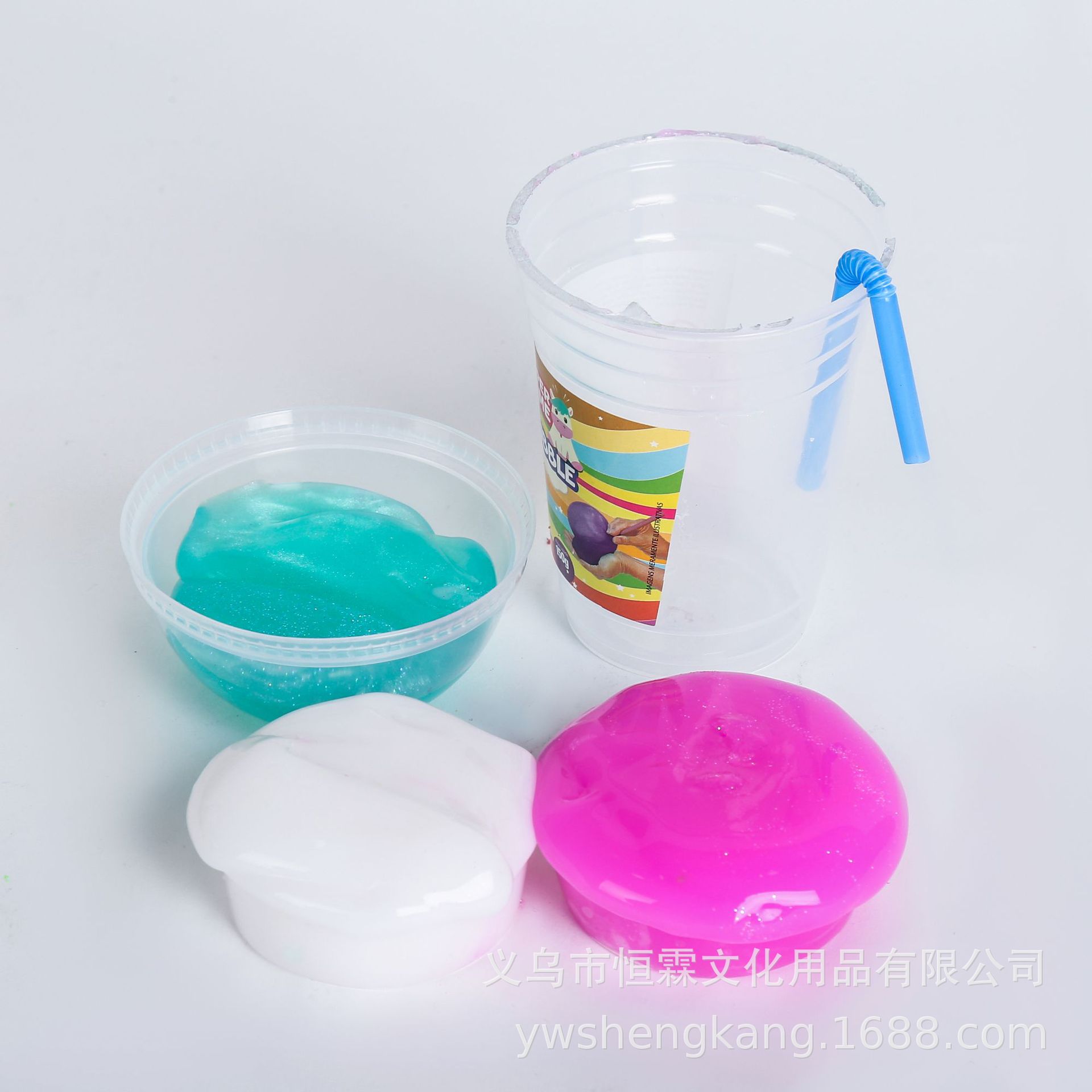厂家直供史莱姆创意彩色甜筒造型水\晶\泥儿童diy透明彩泥玩具批发详情图4