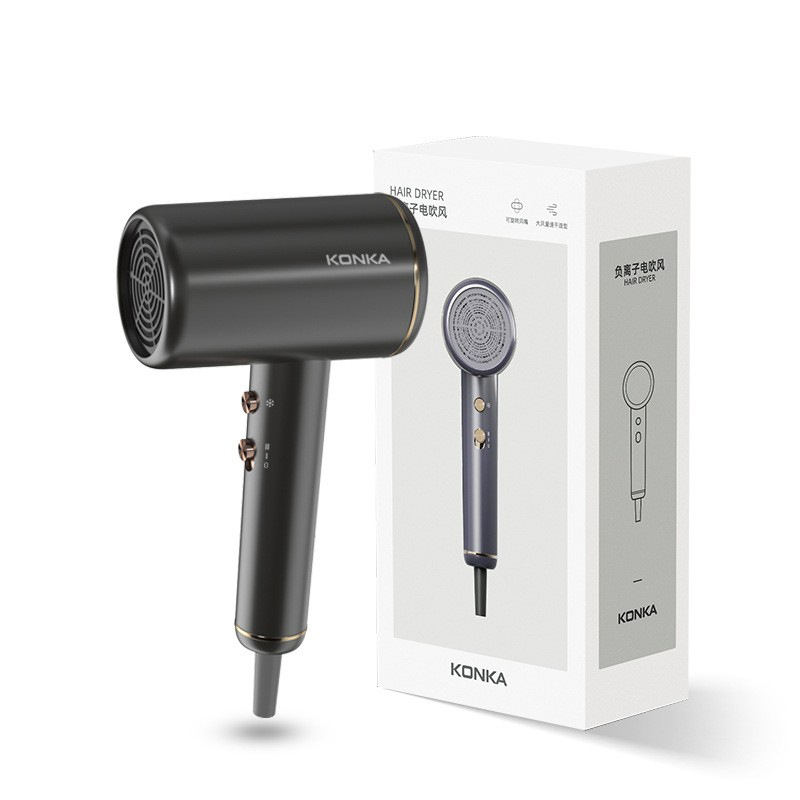 Konka high-speed hair dryer, home and hotel high-power hair dryer, negative ion hair salon constant temperature air blower manufacturer Item Picture