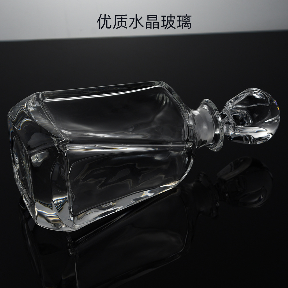 Glass Wine Bottle Creative Whiskey Glass Set Czech Style Wine Glass Decanter Red Wine Set details Picture
