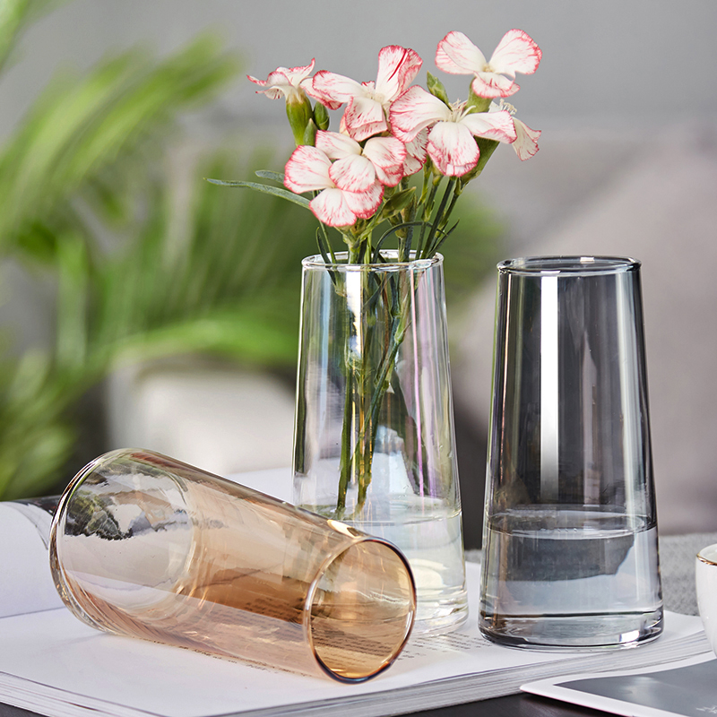 轻奢简约玻璃花瓶透明创意水培植物鲜花网红花瓶北欧客厅插花摆件1详情图4