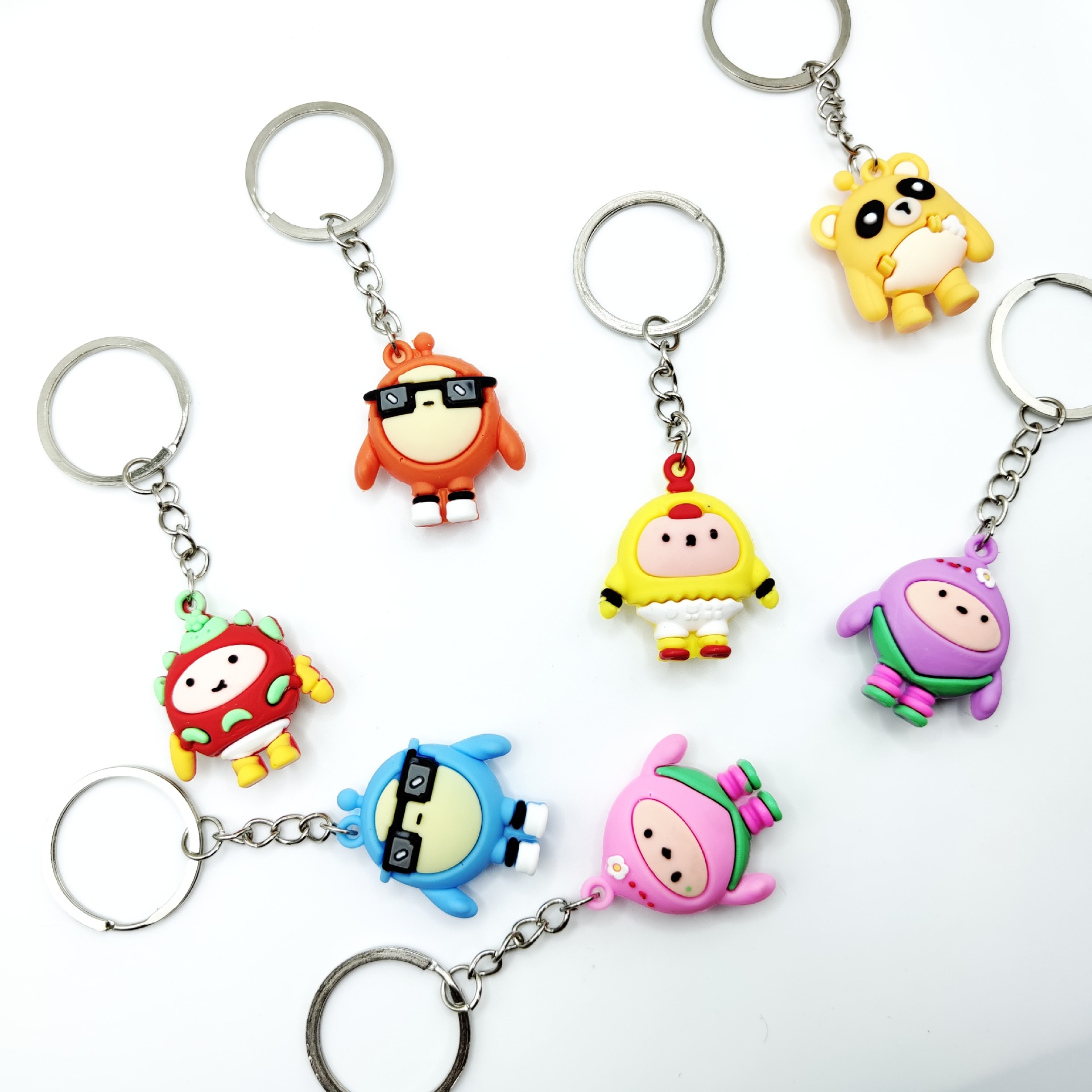 Manufacturers Direct Sales Of Egg Doll Key Chain Cartoon Doll Pendant Cute Couple Car Key Chain Pendant Wholesale