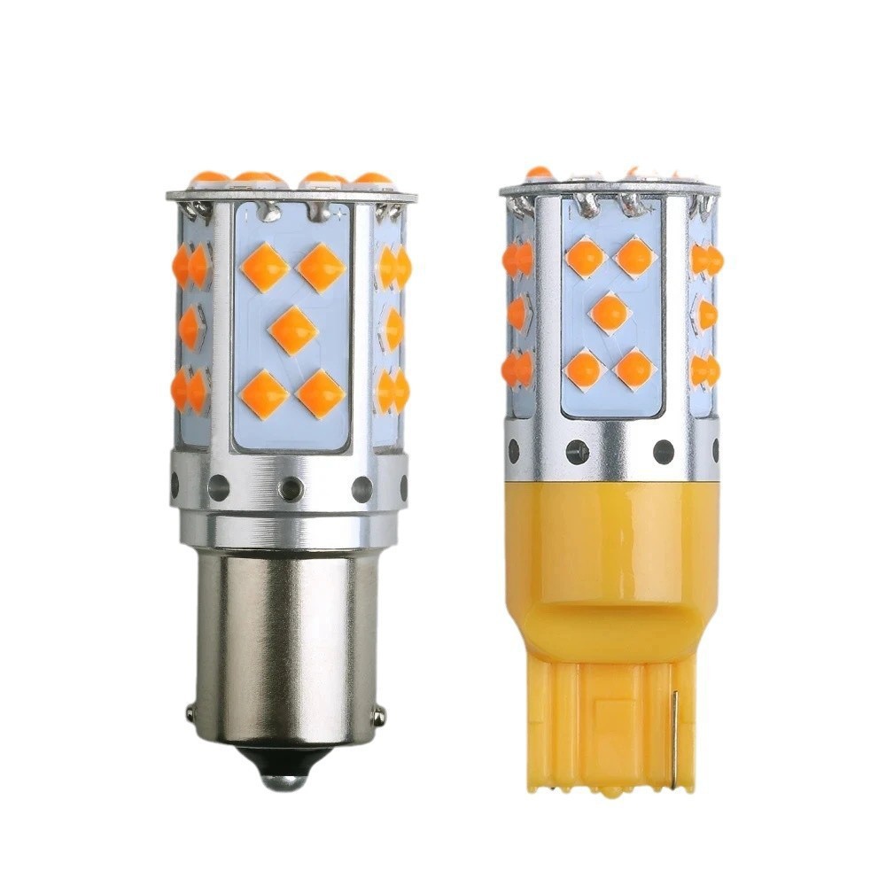 Automotive led turn signal anti-stroboscopic super bright T20 3030-35SMD constant current brake light auto parts Specification drawing