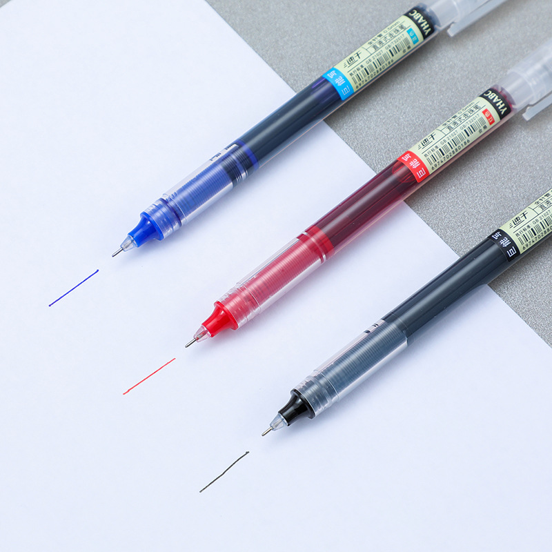 Direct liquid quick-drying ballpoint pens, gel pens, black pens, signature pens, student ballpoint pens, stationery, syringe pens, wholesale carbon pens Application Scenario