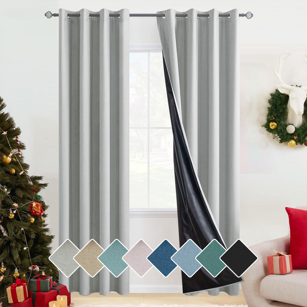Chunya Textile's laminated cross-border trade curtains, fully light-blocking, Amazon temu's best-selling waterproof solid color heat insulation curtain products
