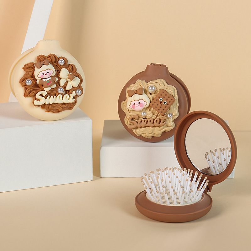 动物贩卖机DIY奶油胶按摩梳女士学生可爱少女心居家宿舍美发梳子气垫梳