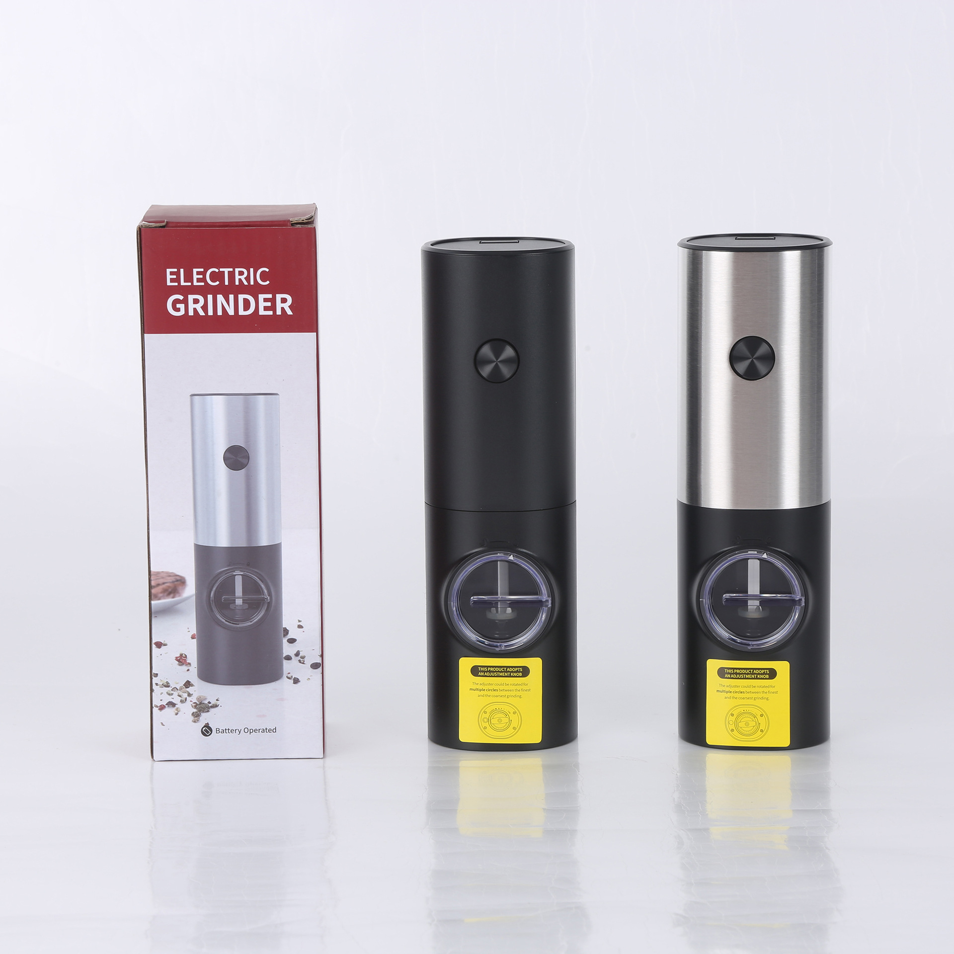 二合一胡椒研磨器多功能盐胡椒研磨器电动研磨机批发