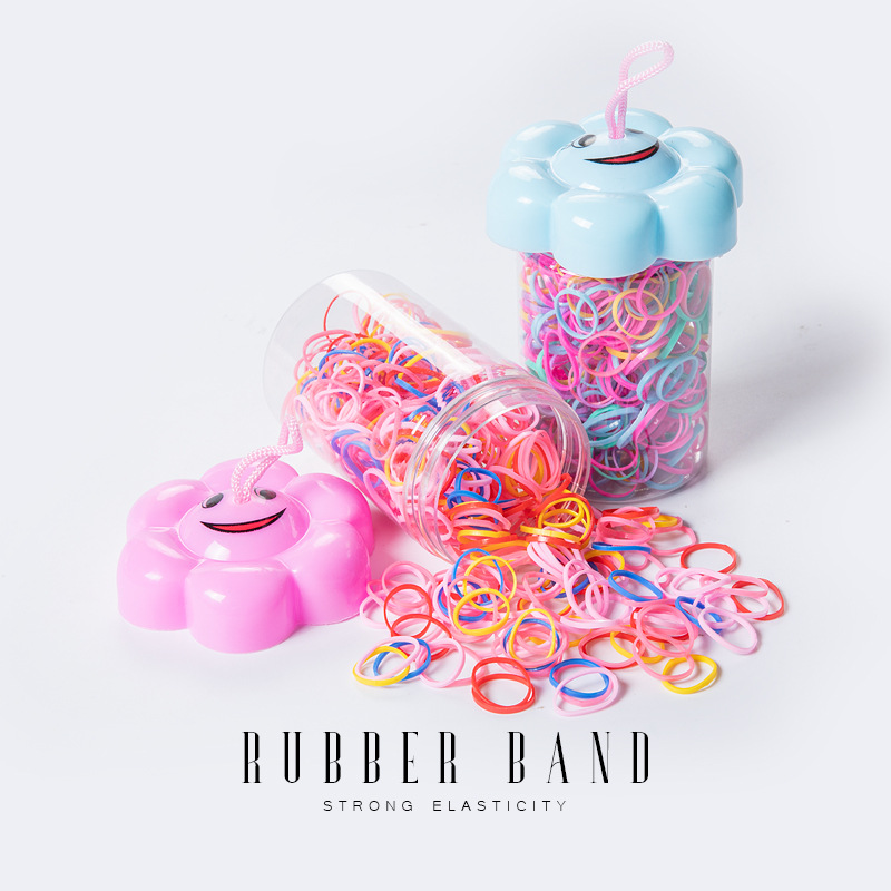 Cartoon Children's Bottle Small Rubber Band Baby Hair Do Not Hurt Hair Disposable Hair Band Black Rubber Band Hair Rope Specification drawing